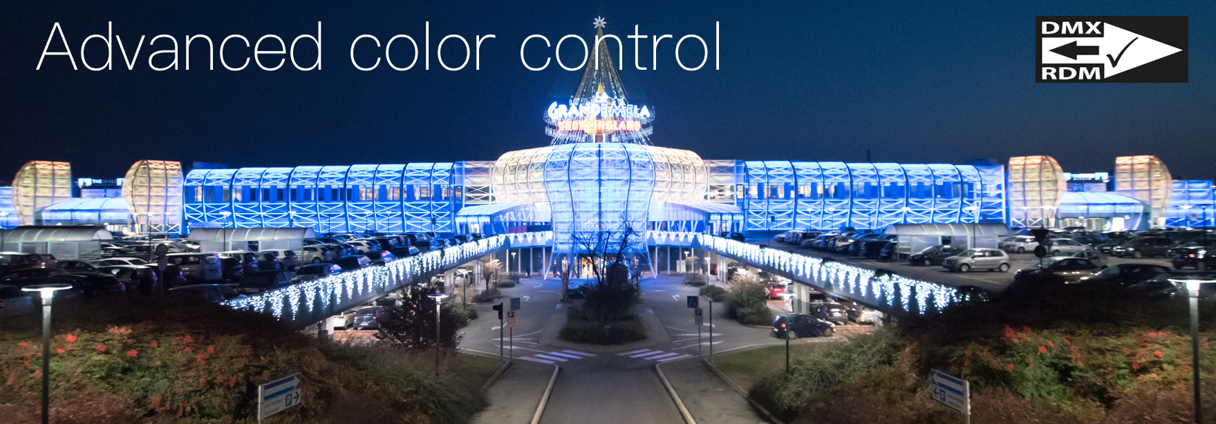 Advanced control of professional lighting projects using DMX technology